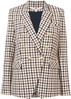 Thumbnail for your product : Veronica Beard double breasted plaid jacket