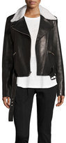 Thumbnail for your product : A.L.C. Tyrel Leather Moto Jacket w/ Shearling