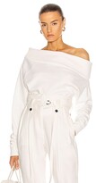 Thumbnail for your product : Marissa Webb So Relaxed Off The Shoulder Plush Sweatshirt in White
