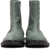 Thumbnail for your product : Dries Van Noten Blue Pony Hair Zip Boots