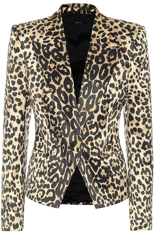 leopard print womens blazer