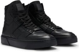 Leather high trainers