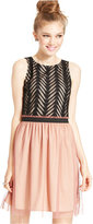 Thumbnail for your product : Speechless Juniors' Tulle Colorblock Dress