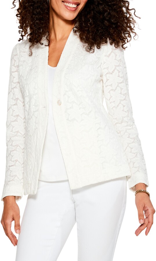 Ladies Fringe Zip-up Lace Outwear Most Nativex White Elegant Hollowed Out Lace Jacket Women Back Frayed Edge Detail Jackets