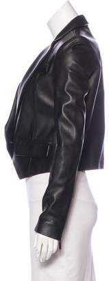 Thomas Wylde Leather Cropped Blazer