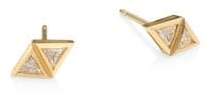 Chloé Melissa Kaye Melissa Kaye Doublet Diamond& 18K Yellow Gold Stud Earrings - Gold