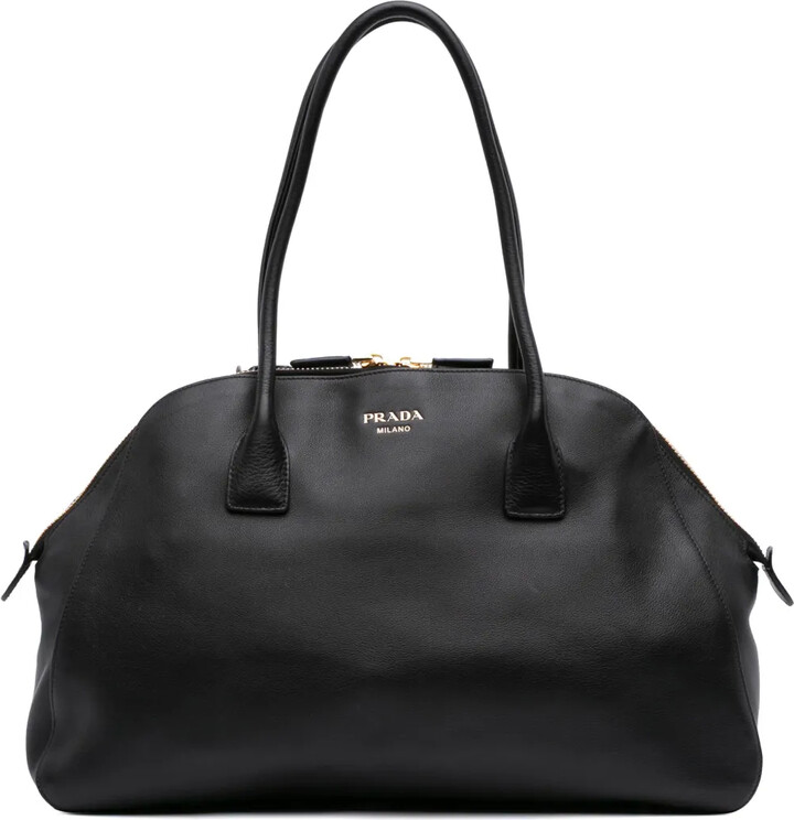 Prada Pre-Owned 2000-2025 Medium Soft Grain Leather Shopping Bag handbag