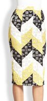 Thumbnail for your product : A.L.C. Henri Geometric Lace Pencil Skirt