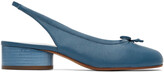 Thumbnail for your product : Maison Margiela Navy Tabi Slingback Heels