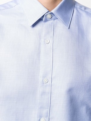 Ermenegildo Zegna Striped Long Sleeve Cotton Shirt