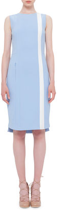 Akris Punto Sleeveless Contrast-Stripe Sheath Dress