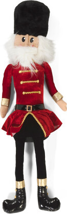 TJMAXX 43In Oversized Nutcracker Captain Decor, Polyester/Gold