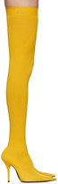 Balenciaga - Bottes chaussettes cuissardes jaunes BB