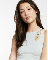 Thumbnail for your product : Express Teardrop Cut-out Sleeveless Sweater