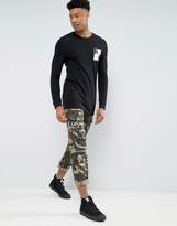 Thumbnail for your product : ASOS Tall Longline Long Sleeve T-Shirt With New York Chest Print