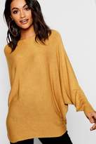 Thumbnail for your product : boohoo Oversized Fine Gauge Batwing Sweater