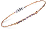 Thumbnail for your product : Charriol Women's Laetitia Amethyst-Accent Two-Tone PVD Stainless Steel Bendable Cable Bangle Bracelet