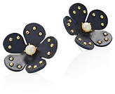 Thumbnail for your product : Kate Spade Blooming Bling Floral Leather Stud Earrings