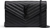 Thumbnail for your product : Saint Laurent Monogram Embossed Leather Chain Wallet