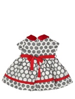 Thumbnail for your product : MonnaLisa Polka Dot Jacquard Pleated Dress