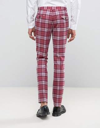 Noose & Monkey Super Skinny Suit Pants In Check