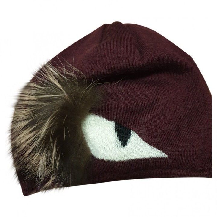 burgundy wool hat