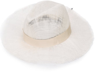Eugenia Kim band detail fedora hat - women - Sisal/Acetate - One Size