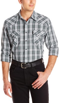 Cinch Men's Modern Fit Long Sleeve Snap Plaid Shirt