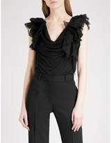 Givenchy Ruffled sleeveless woven top