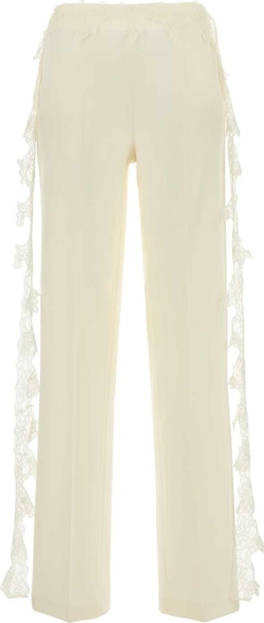 Blumarine White Stretch Twill Pant