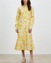 Thumbnail for your product : Aligne - Women's Yellow Midi Dresses - Cecilie Shirt Dress - Size 42 at The Iconic