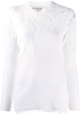 white lace jumper