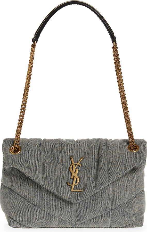 Saint Laurent Small Lou Denim Puffer Shoulder Bag ShopStyle