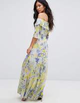 Thumbnail for your product : boohoo Tie Detail Floral Print Maxi Dress