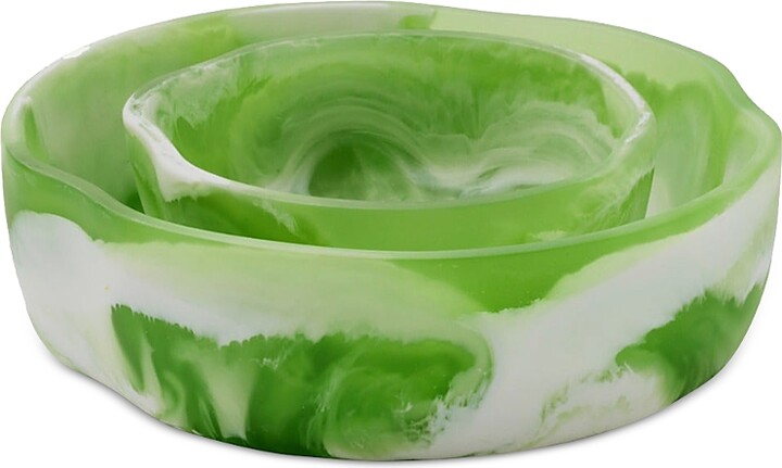 Blue Pheasant Beatrix Swirled Resin Bowl Set of 2