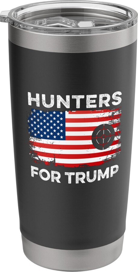 Hunters For Trump '24 Vote Hunting Voter Hunt Fowl Hunters For Trump Funny Election 2024 Hunting Deer Hunter Stainless Steel Insulated Tumbler