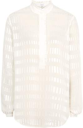 Reiss Iona - Burnout Shirt in Off White