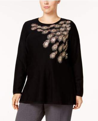 Alfani Plus Size Embellished Swing Top, Created for Macy's