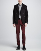 Thumbnail for your product : Lanvin Side-Tab Twill Pants, Maroon