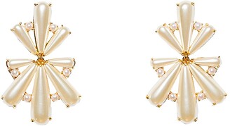 Lele Sadoughi 14K Gold-Plated & Scalloped Acrylic Pearl Chandelier Earrings