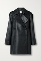 Thumbnail for your product : KHAITE Eden Double-breasted Leather Trench Coat