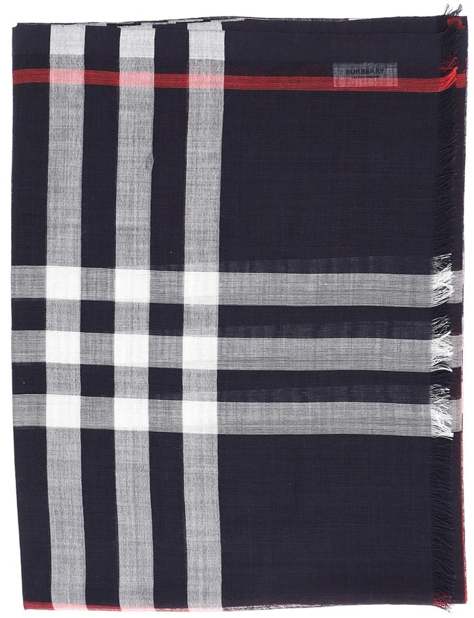 burberry navy scarf