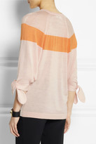 Thumbnail for your product : Fendi Color-block fine-knit silk sweater