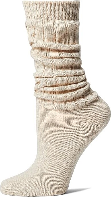 cashmere crew slouch socks for casual outfit ideas 
