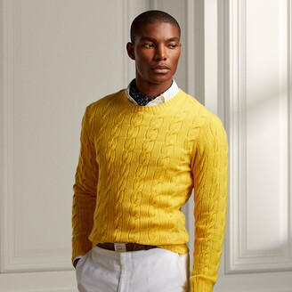 mens yellow sweater outfit