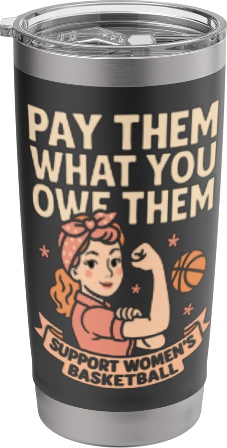 Equality Support Movement Pay Us What You Owe Us Pay Them What You Owe Them Retro Funny Support Women’s Sport Stainless Steel Insulated Tumbler