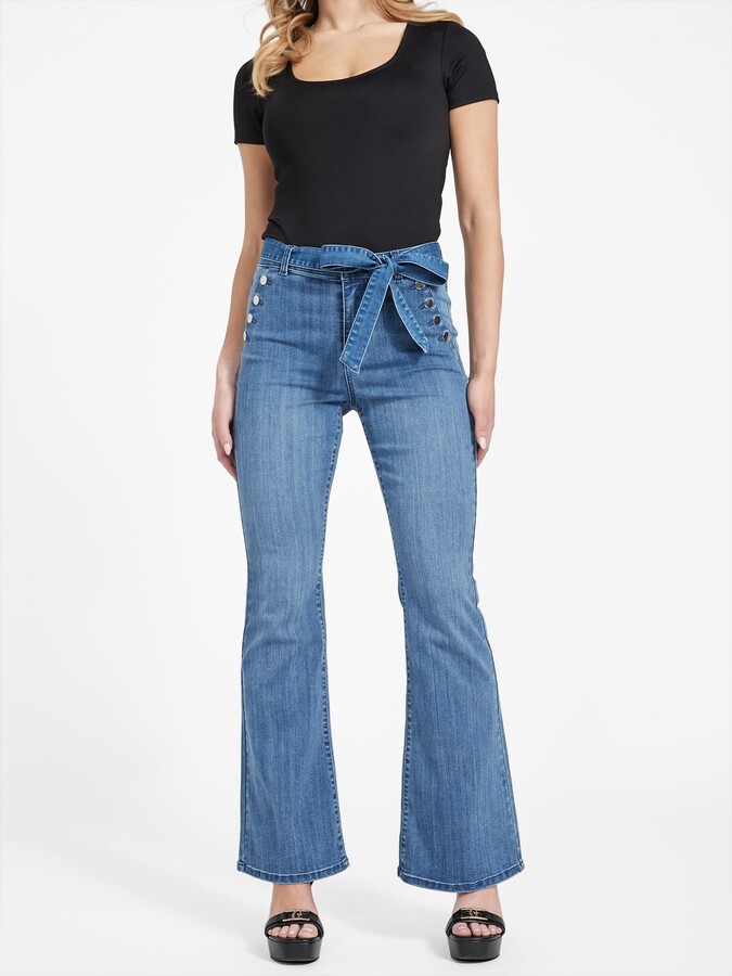 Venice Beach Flare Jeans - wornwhite / 25