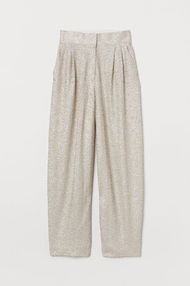 H&M Wide-leg Sequined Pants