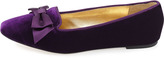 Thumbnail for your product : Kate Spade audrina velvet smoking slipper, viola