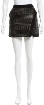 ICB Quilted Faux Leather Mini Skirt